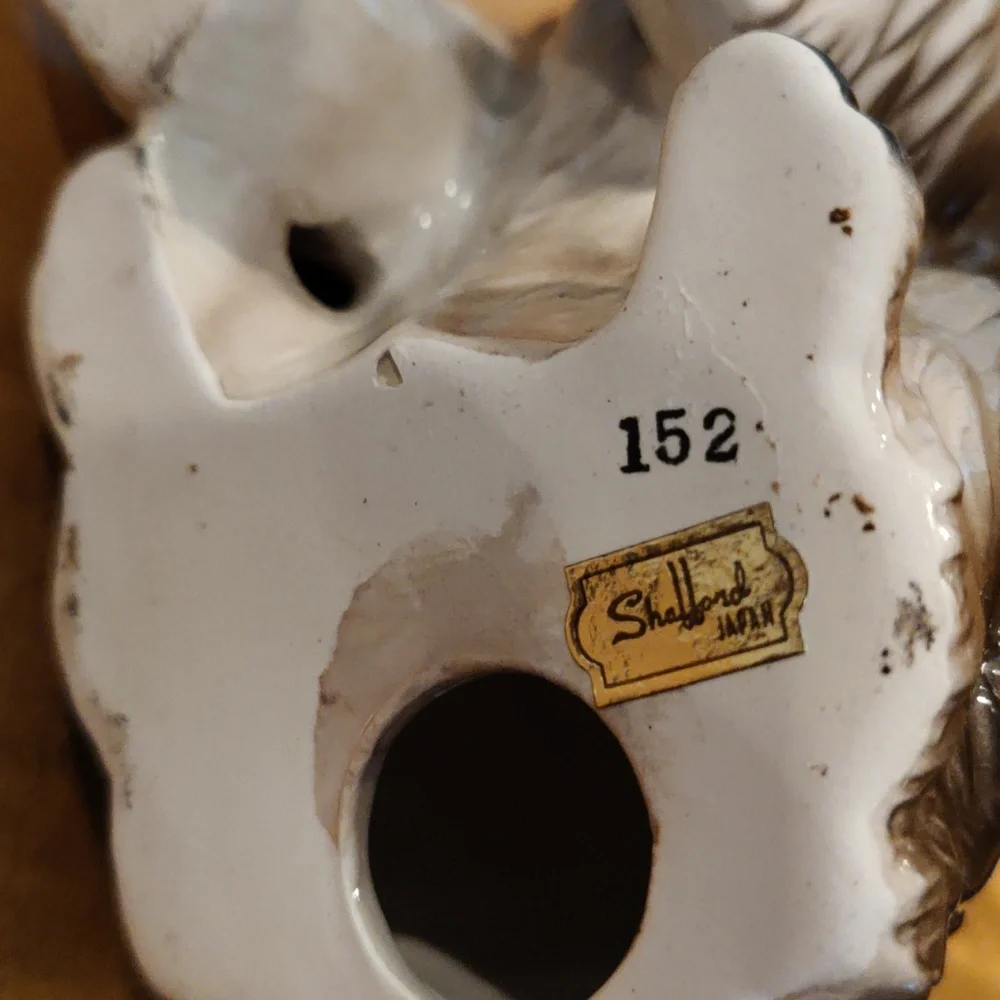 Stafford Japan vintage 8in porcelain Schnauzer dog figurine - Picture 6 of 6